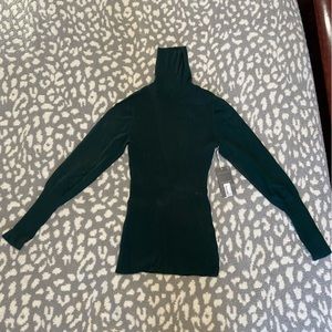 Dark green turtle neck